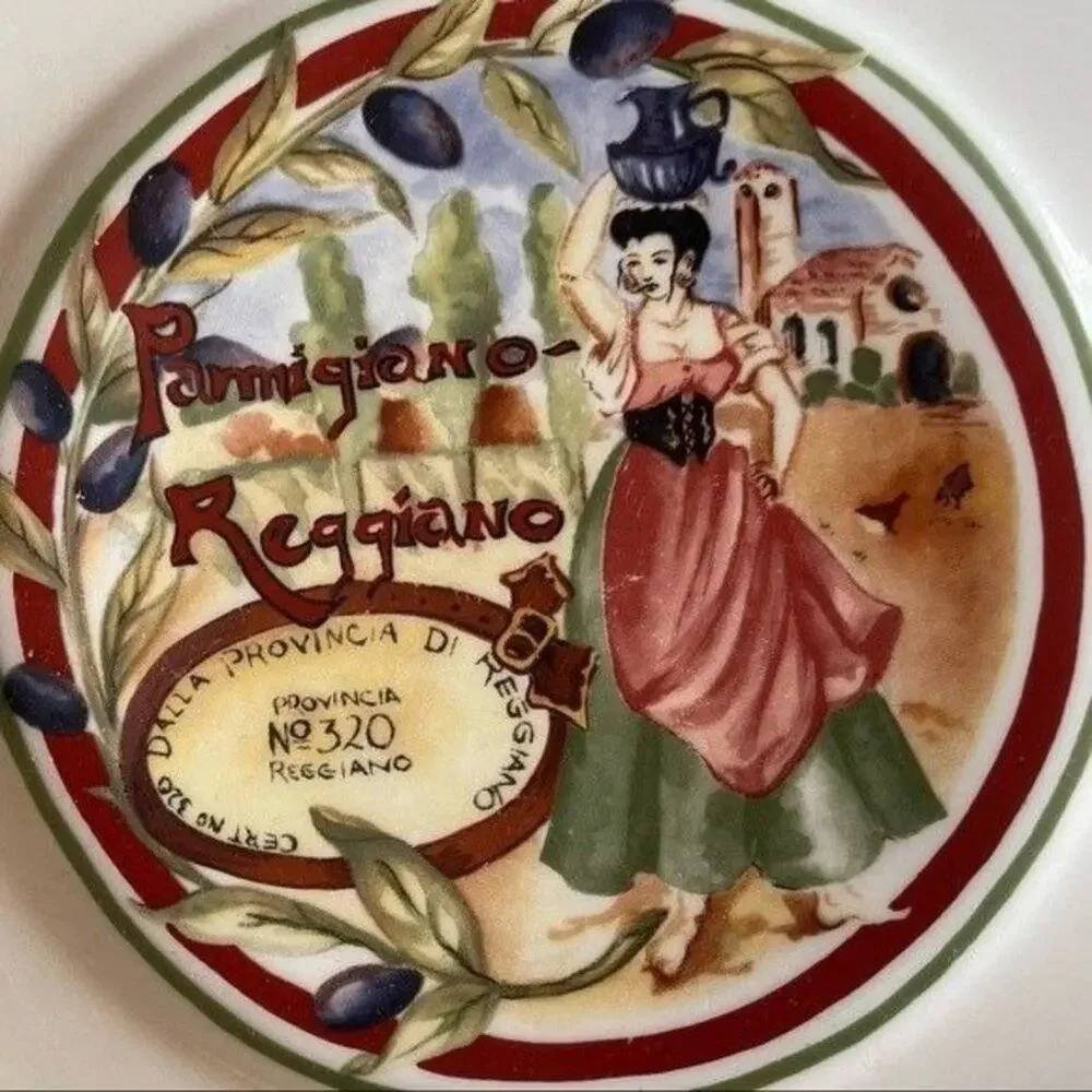 Restoration Hardware Italian Cheese Appetizer Plate Tuscany Decor